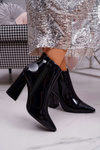 Women's Stiletto Boots Lacquered Black Ferts