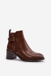 Women's Insulated Ankle Boots with Buckle Brown Nevillira