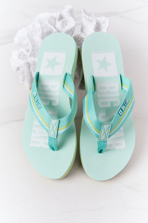 Women's Sliders Flip-Flops Big Star HH274A061 Light Green