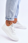 Women's Openwork Lace-up Sneakers White Carinel