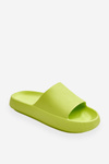 Fashionable Light Flip Flops On A Massive Sole Lime Rebel