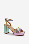 Women's Sandals with Heel D&A CR920 Multicolor