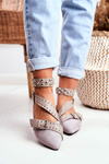 Lu Boo Ballerina Belts Rivets In Spike Grey Esteria