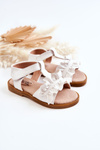 Children's Sandals With Velcro White Lussia
