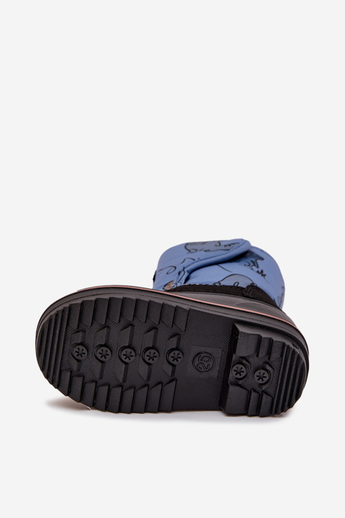 Dziecięce Śniegowce Na Rzep Niebieskie Lee Cooper LCJ-25-10-3774