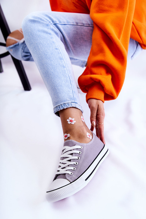 Women's Classic Sneakers Grey Be Mine