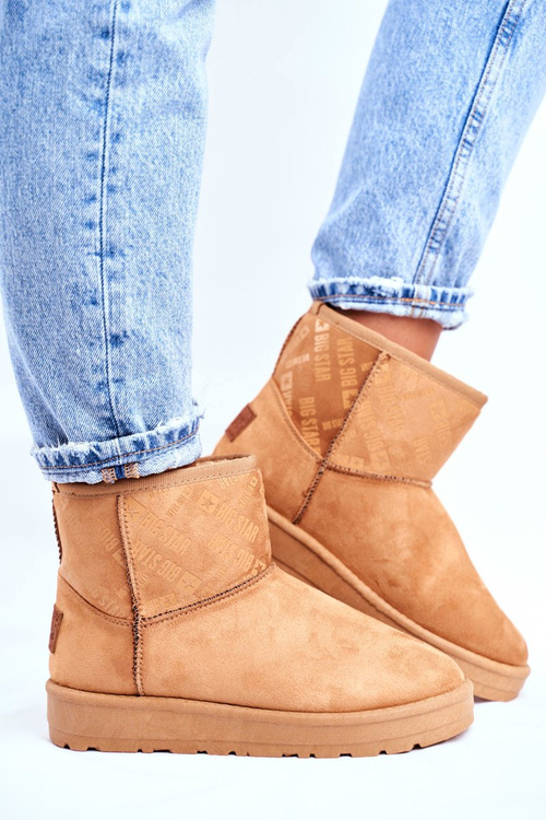 Damskie Śniegowce Ocieplane Brązowe Big Star GG274559