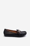 Women's Classic Eco Leather Moccasins Black Demese