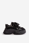 Women's sneakers with chunky sole black Nevela