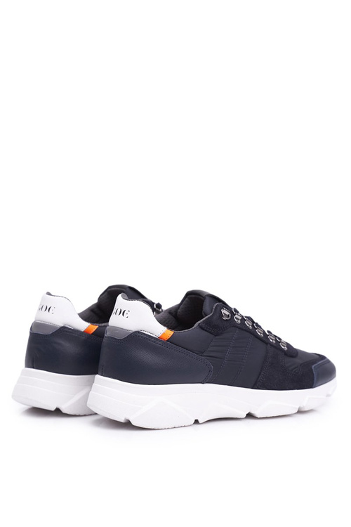 Men's Leather Sports Footwear Navy Blue FF1N3020