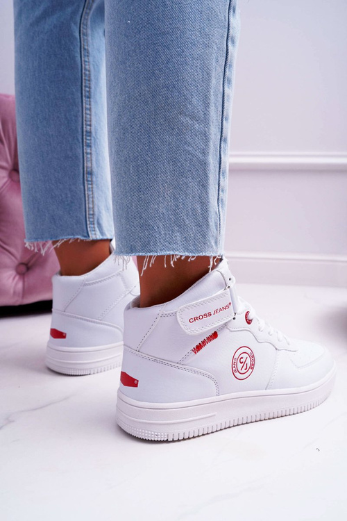 Women's Cross Jeans High Sneakers White EE2R4145C