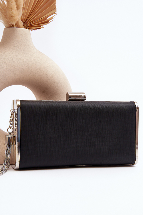 Small Formal Bag with Fringe Chionon Black