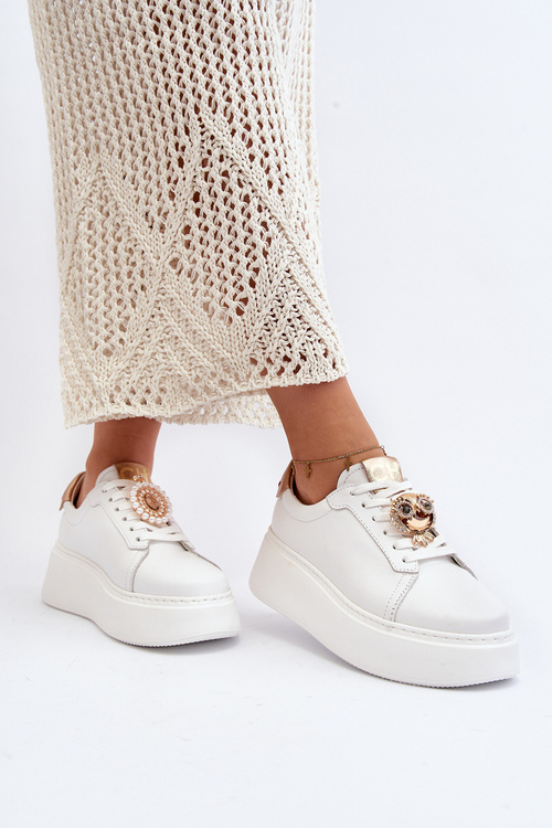 Women's Leather Sneakers CheBello 4411 White