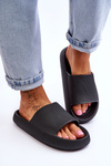 Fashionable Light Flip Flops On A Massive Sole Black Rebel