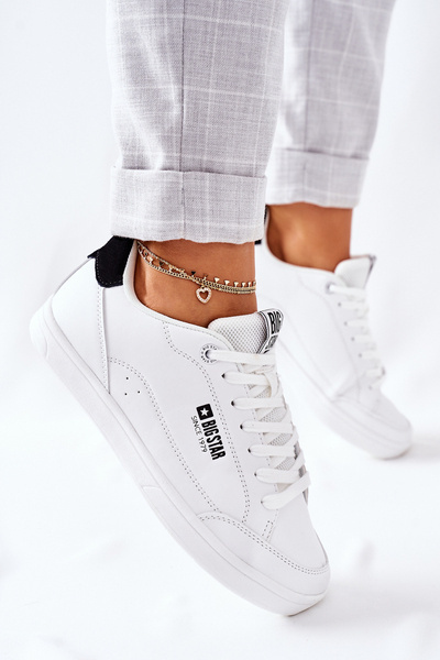 Women's Leather Sneakers Memory Foam BIG STAR II274319 White