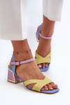 Pastel Women's Sandals with Heels D&A CR482 Yellow