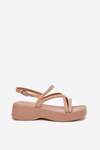 Women's Platform Sandals With Straps Beige Civara