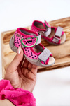 Sandals On Velcro Watermelon Befado 342P045 Pink