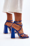 Fashionable High Heel Sandals Blue Josette