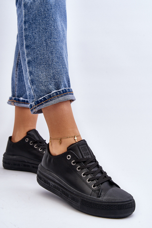 Low Women's Sneakers with Fleece Lining Black Big Star MM274031