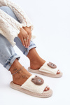 Women's Slippers With Teddy Bear Beige Lavetire