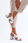 Women's Sandals with White Stiletto Heel D&A MR38-153