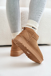 Women's Suede Snow Boots On Platform Camel Nereviana