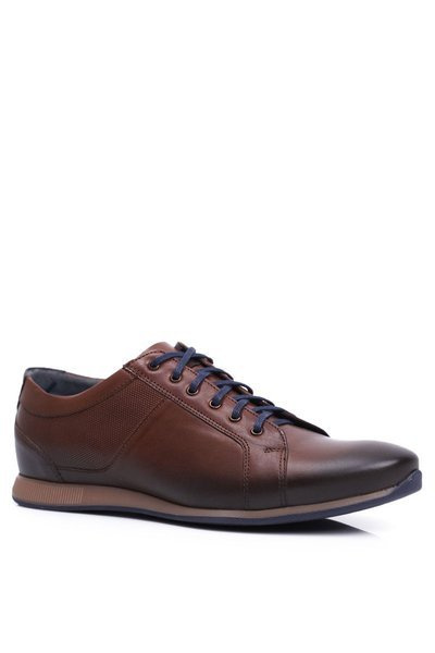 Men's Casual Leather Half Shoes Nikopol Brown 1730