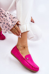 Women's Suede Loafers With Embellishments Fuchsia Leah