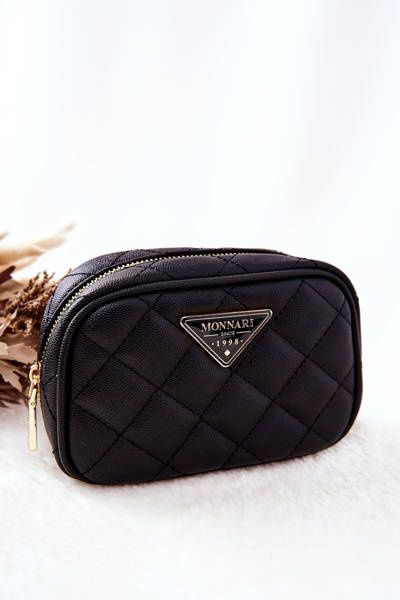 Small Quilted Cosmetic Bag Monnari CSM0050-020 Black