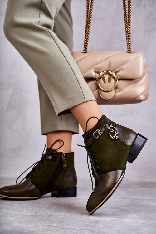 Women's Leather Boots Maciejka 5743A-09 Green