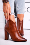 Women’s Boots On High Heel Camel Rise Up