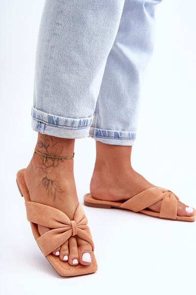 Women's Velvet Slippers Orange Vanilla Sky