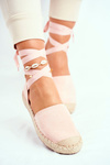 Women’s Espadrilles Laced Pink Bonjour