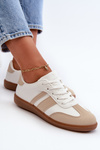 Women's Low Eco Leather Sneakers Beige Dorvalia