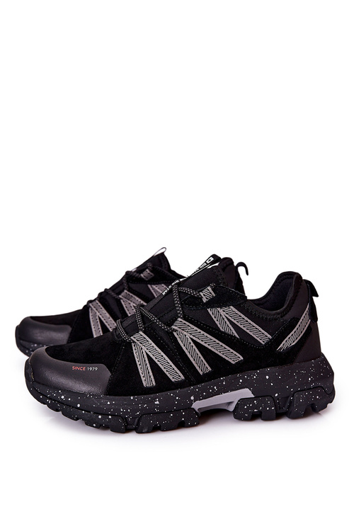 Buty Sportowe Skórzane Memory Foam Big Star Czarne II174237