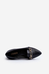 Zazoo 2885 Leather Ballerinas with Ornament Black