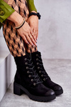 Women's Warm Boots On High Heel Black Grethe