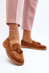 Women's Suede Moccasins Camel Dansitu