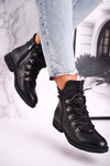Women's Warm Boots With Cubic Zirconia Black Gisele