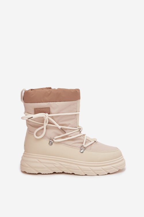Women's Snow Boots with Zipper Lee Cooper LCJ 25 44 3931 Beige Women's Snow Boots