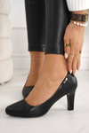 Classic Women's Pumps On A Block Heel Black Eleanor