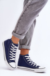 Women's Classic High Top Sneakers Navy Remos