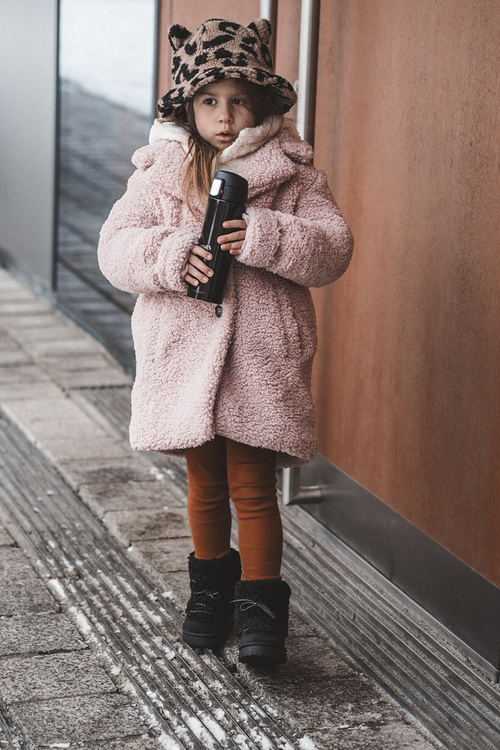 Warm Children's Lace-up Snow Boots Black Asija