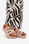Slides On Chunky Platform Beige Daldiva