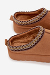 Children Youth Snow Boots With Embroidery On Platform Camel Jolisse