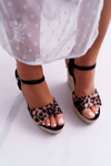 Women's Platform Sandals Linen Leopard Girenn