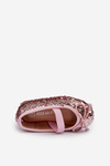 Kids' Ballerina Flats Adorned with Sequins Pink Weries