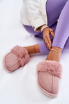 Women's Warm Slippers With Fur Light pink Franco