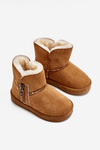 Children's Slip-On Insulated Snow Boots Camel Catellie